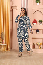 Navy Blue Soft Cotton Co-ord Set